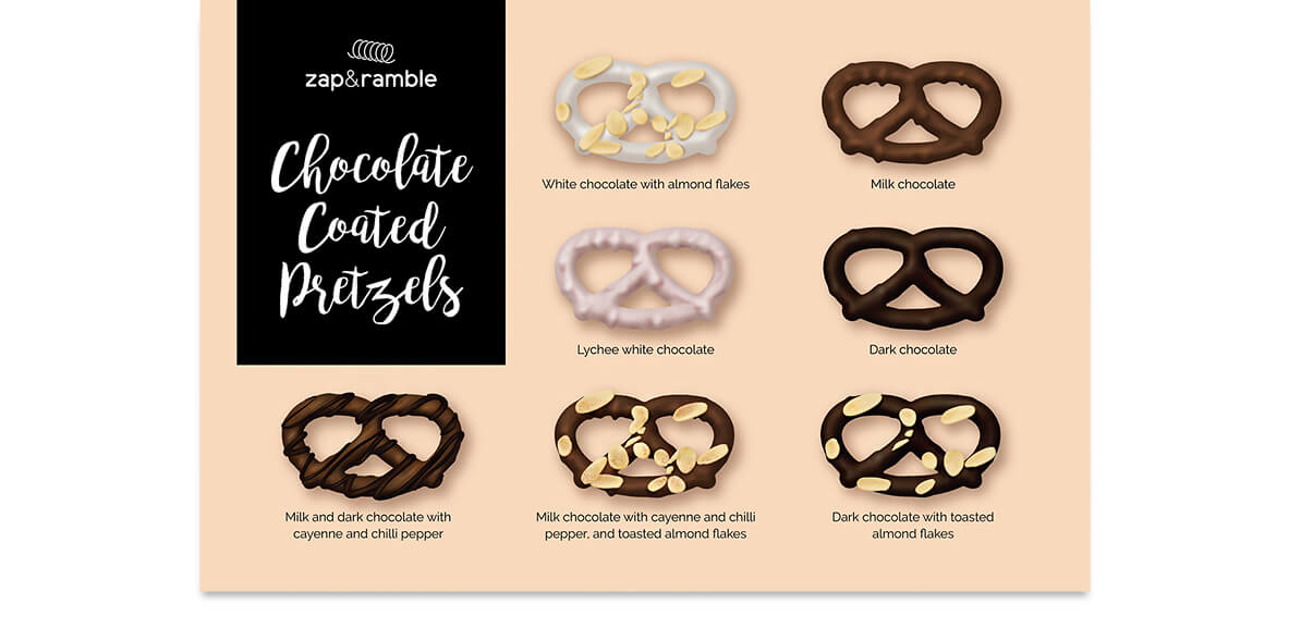 Chocolate coated pretzels