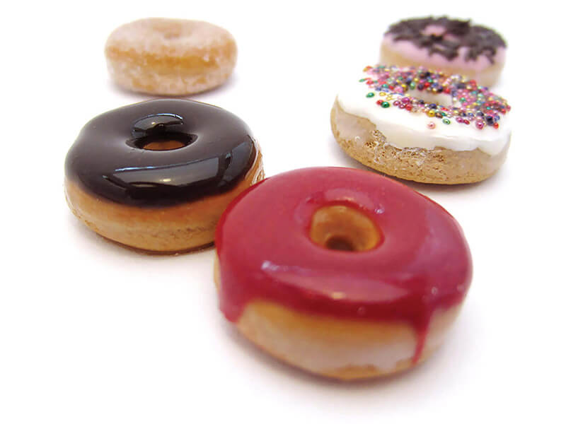 miniature models of doughnuts